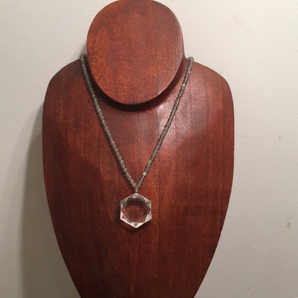 crystalixir Jewelry - Elegant Silver Necklace with Crystal Pendant